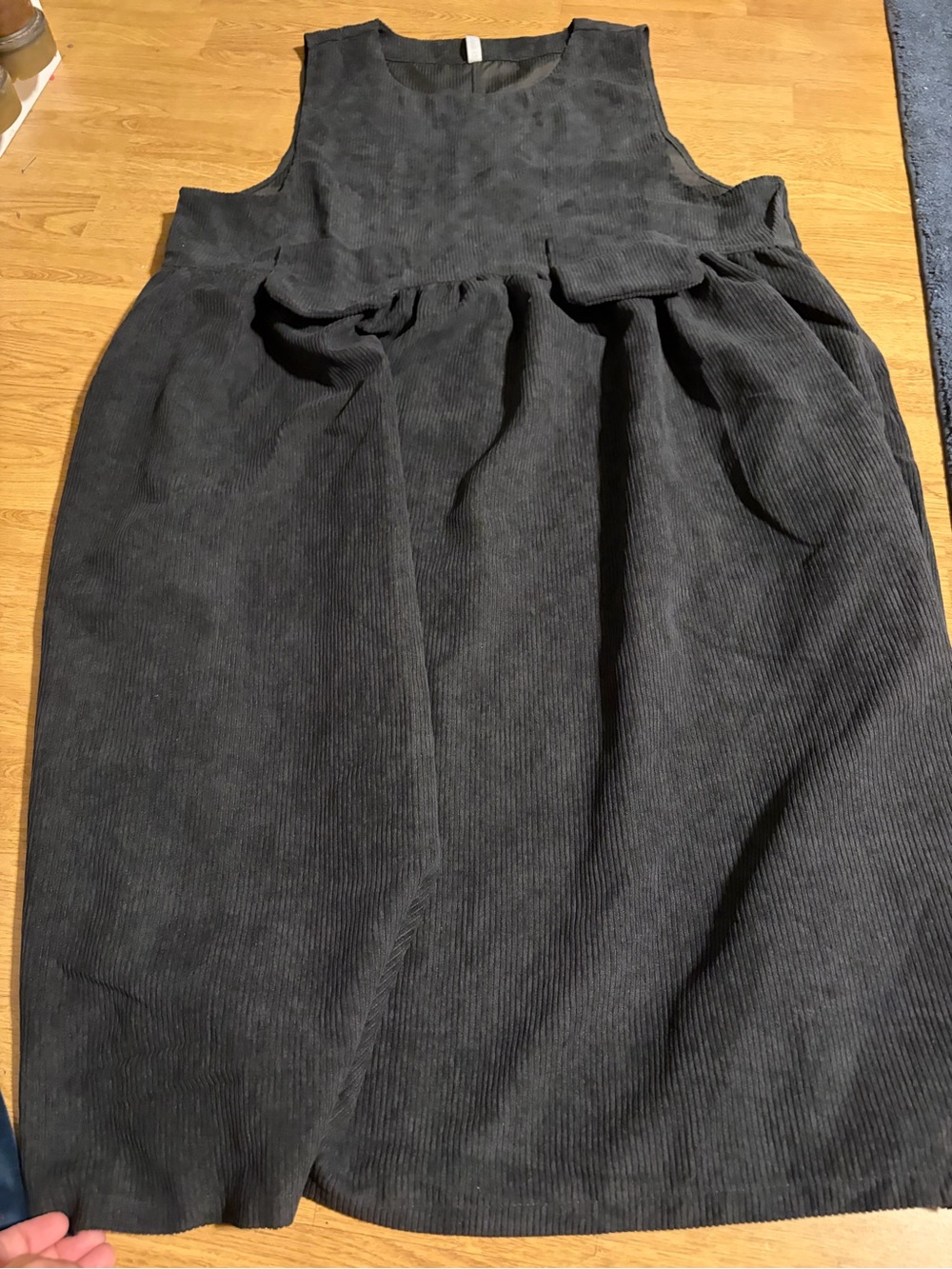 Zenana Outfitters Black Corduroy Dress- XL